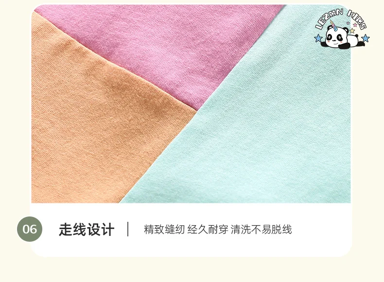 LEZONKIDS - OEM ODM Custom Color Short Sleeve Splicing Kids Dress Cotton Casual Girls Dress for 2 to 14T Girls